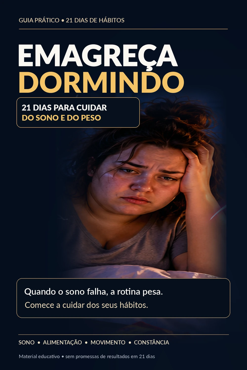 Capa real do e-book Emagreça Dormindo